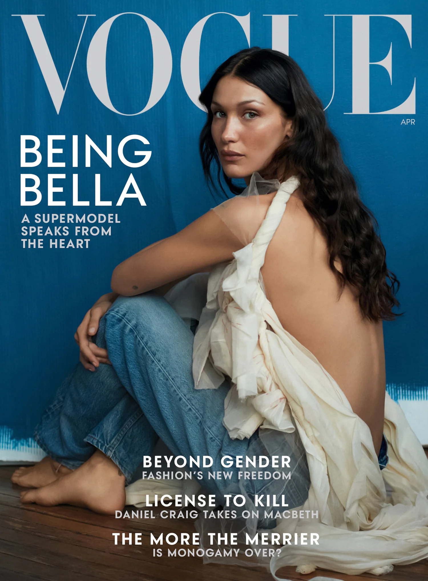 Bella Hadid covers Vogue US April 2022 by Ethan James Green