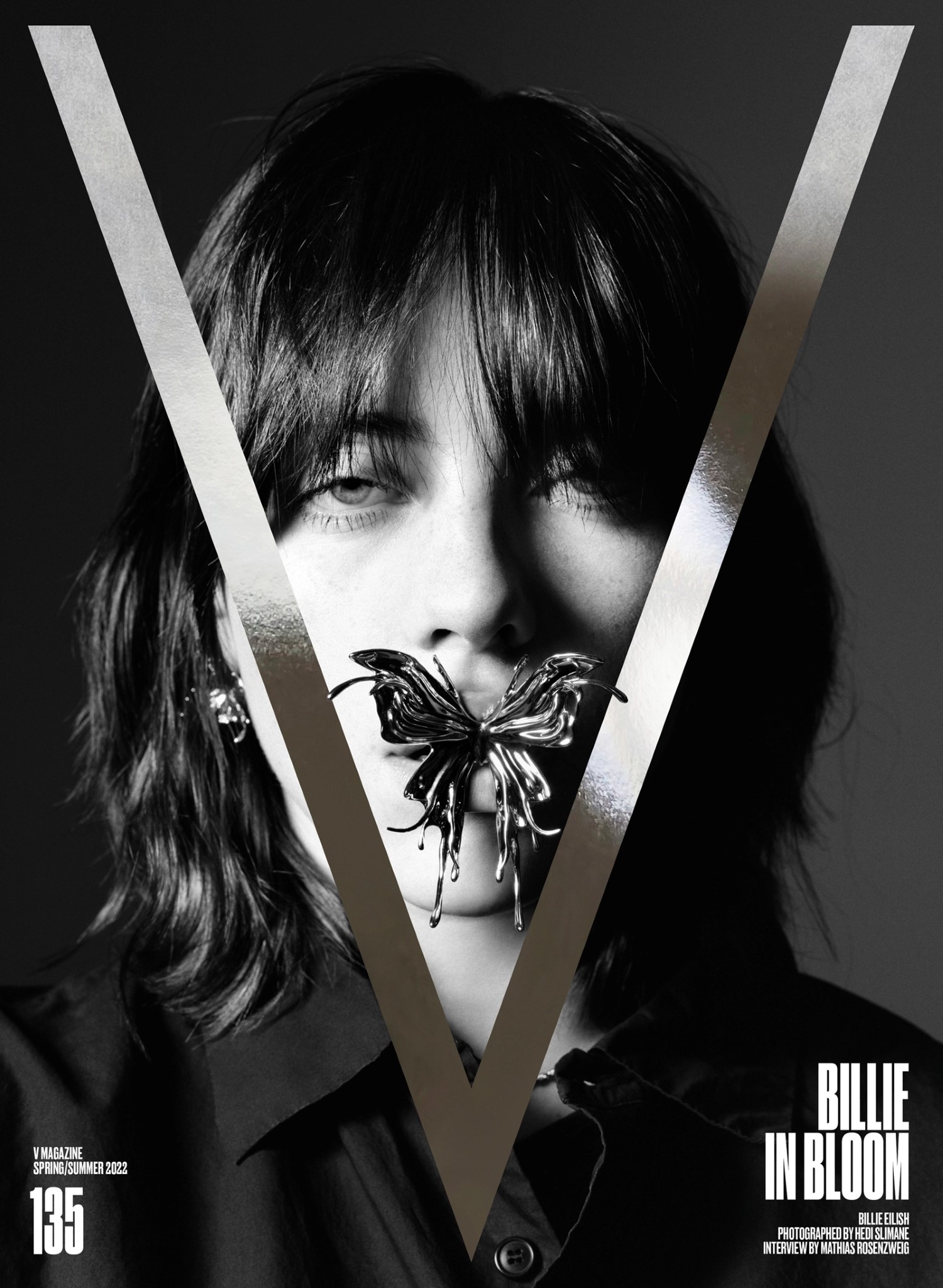 Billie Eilish covers V Magazine Spring Summer 2022 by Hedi Slimane