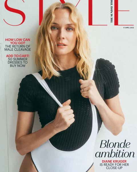 Diane Kruger covers The Sunday Times Style April 17th, 2022 by Sebastian Kim