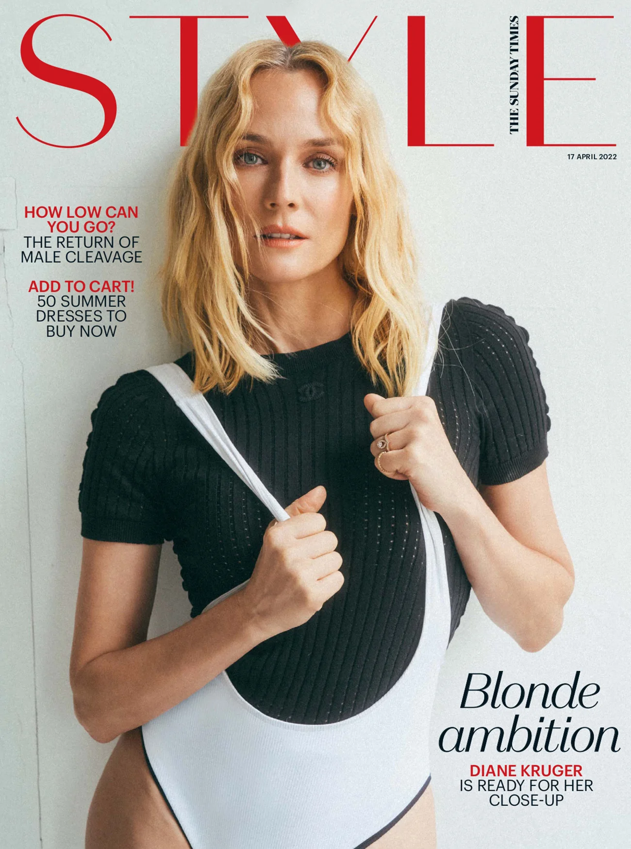 Diane Kruger covers The Sunday Times Style April 17th, 2022 by Sebastian Kim