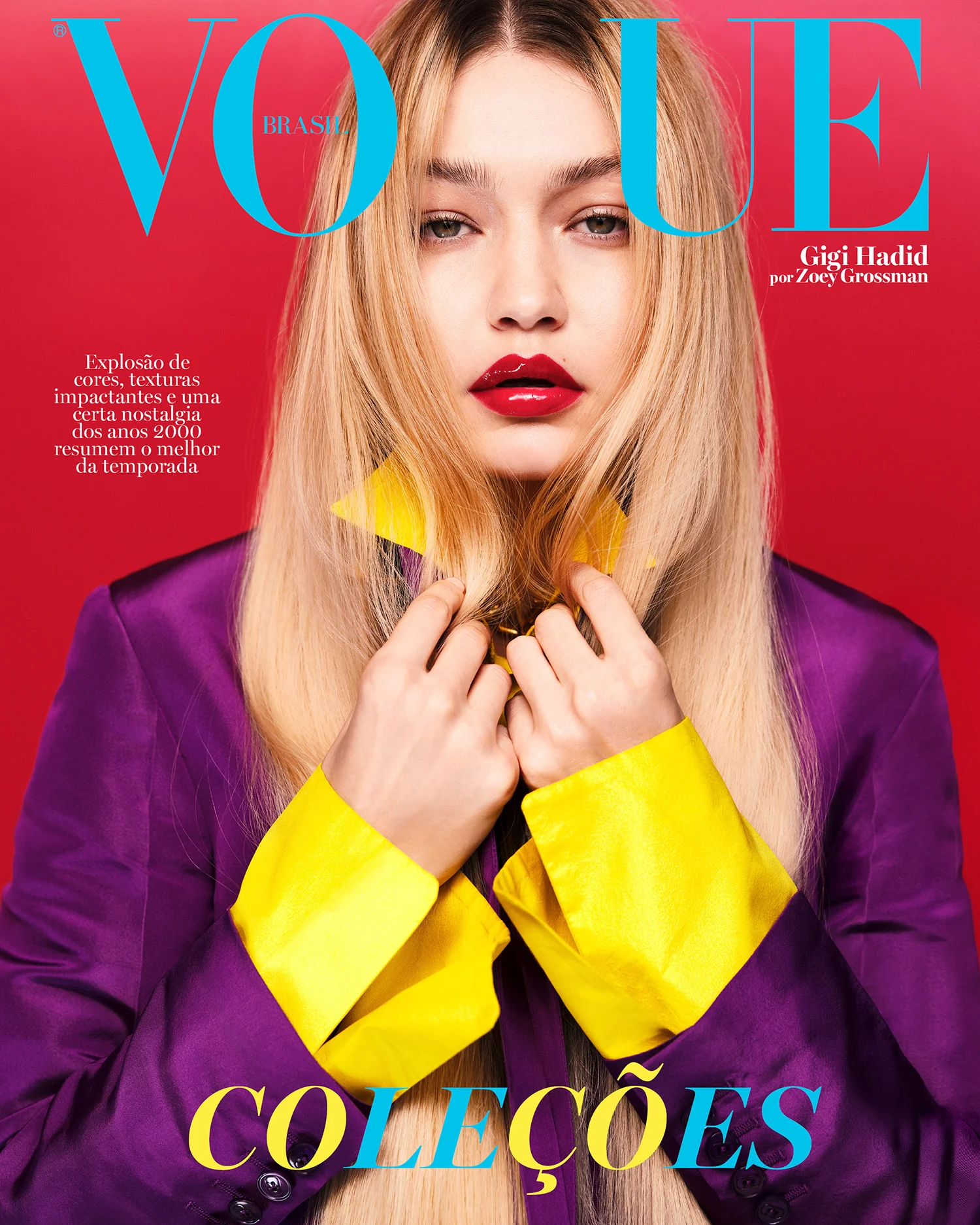 Gigi Hadid covers Vogue Brazil March 2022 by Zoey Grossman