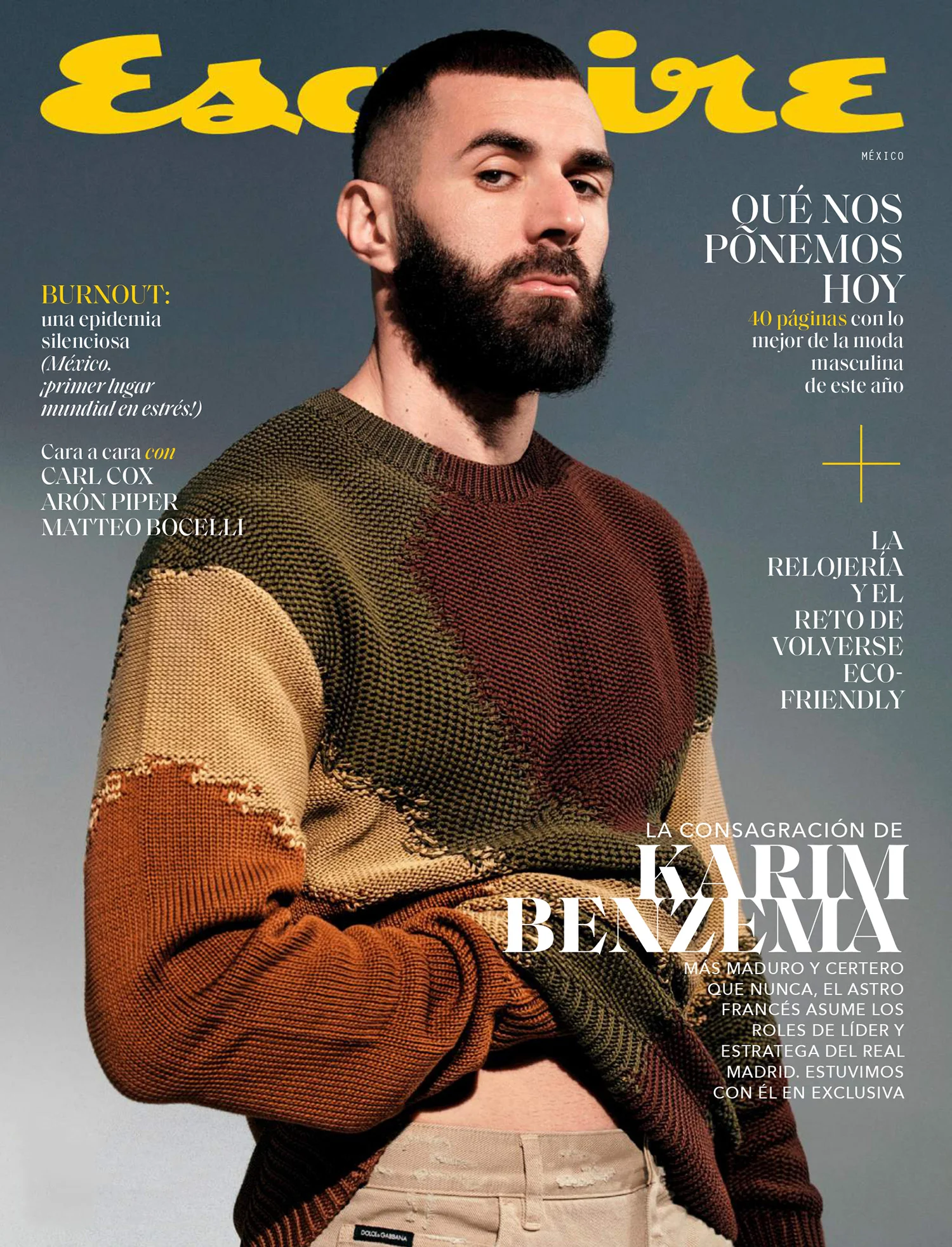 Karim Benzema covers Esquire Mexico April 2022 by Juankr