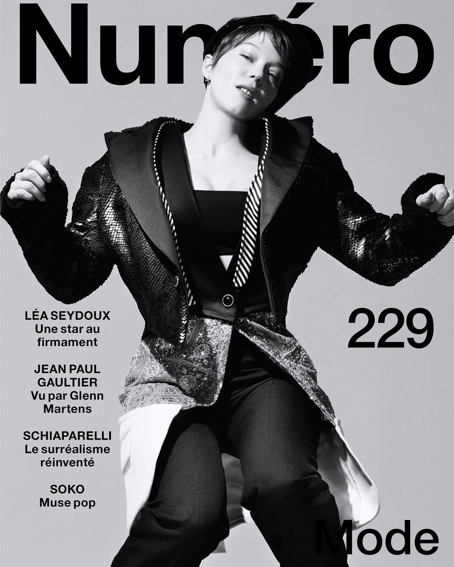 Léa Seydoux covers Numéro March 2022 by Jean-Baptiste Mondino