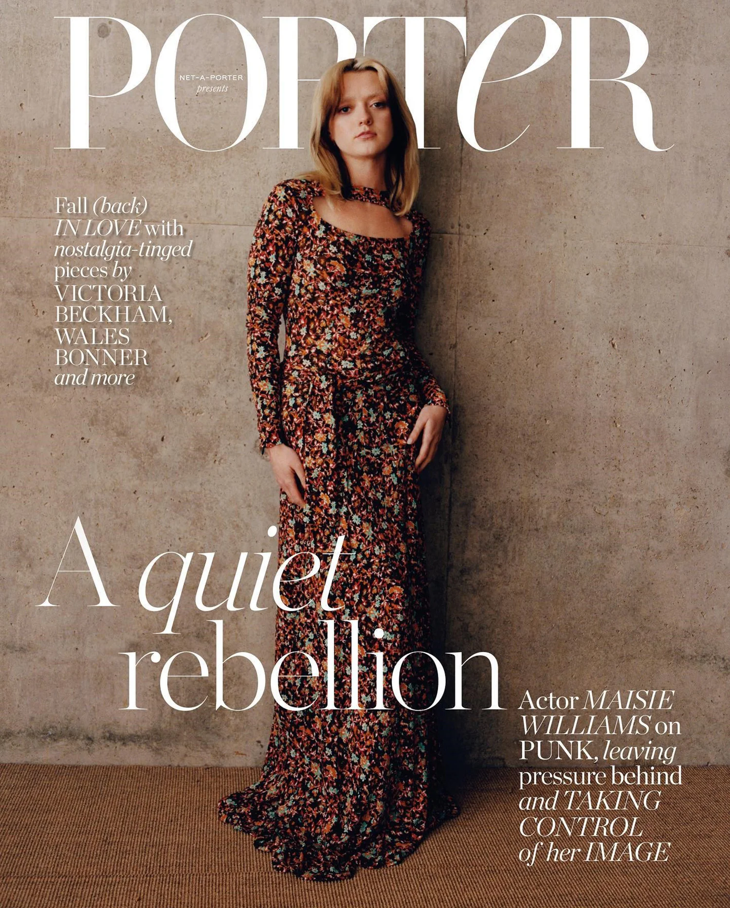 Maisie Williams covers Porter Magazine April 18th, 2022 by Luca Campri
