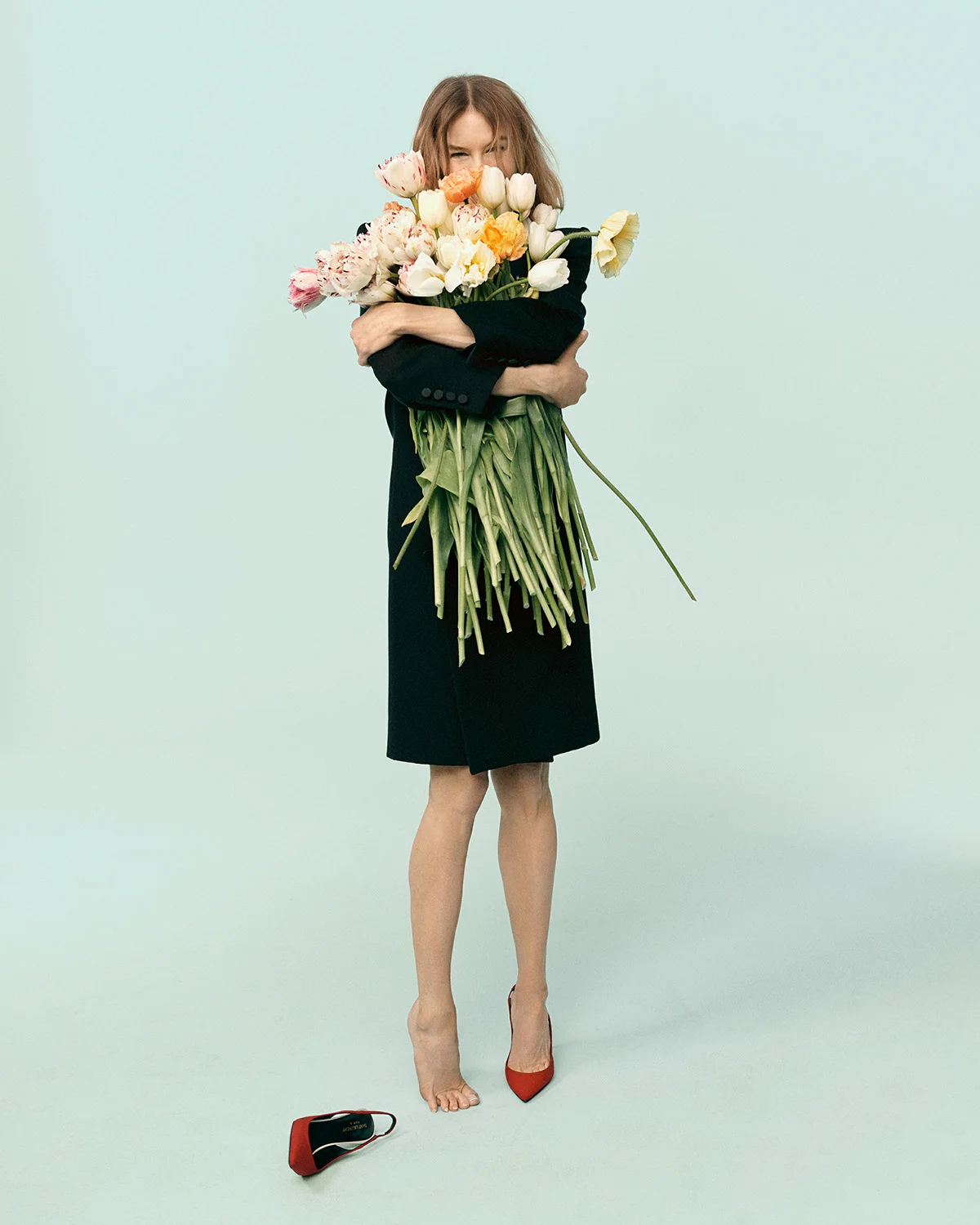 Renée Zellweger covers Harper’s Bazaar US April 2022 by Mel Bles