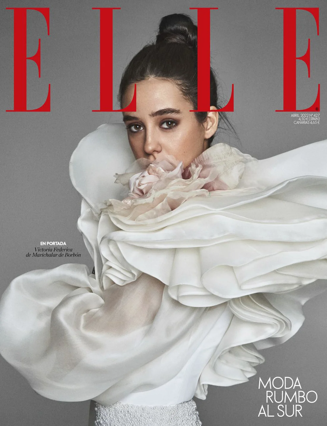 Victoria Federica covers Elle Spain April 2022 by Mario Sierra
