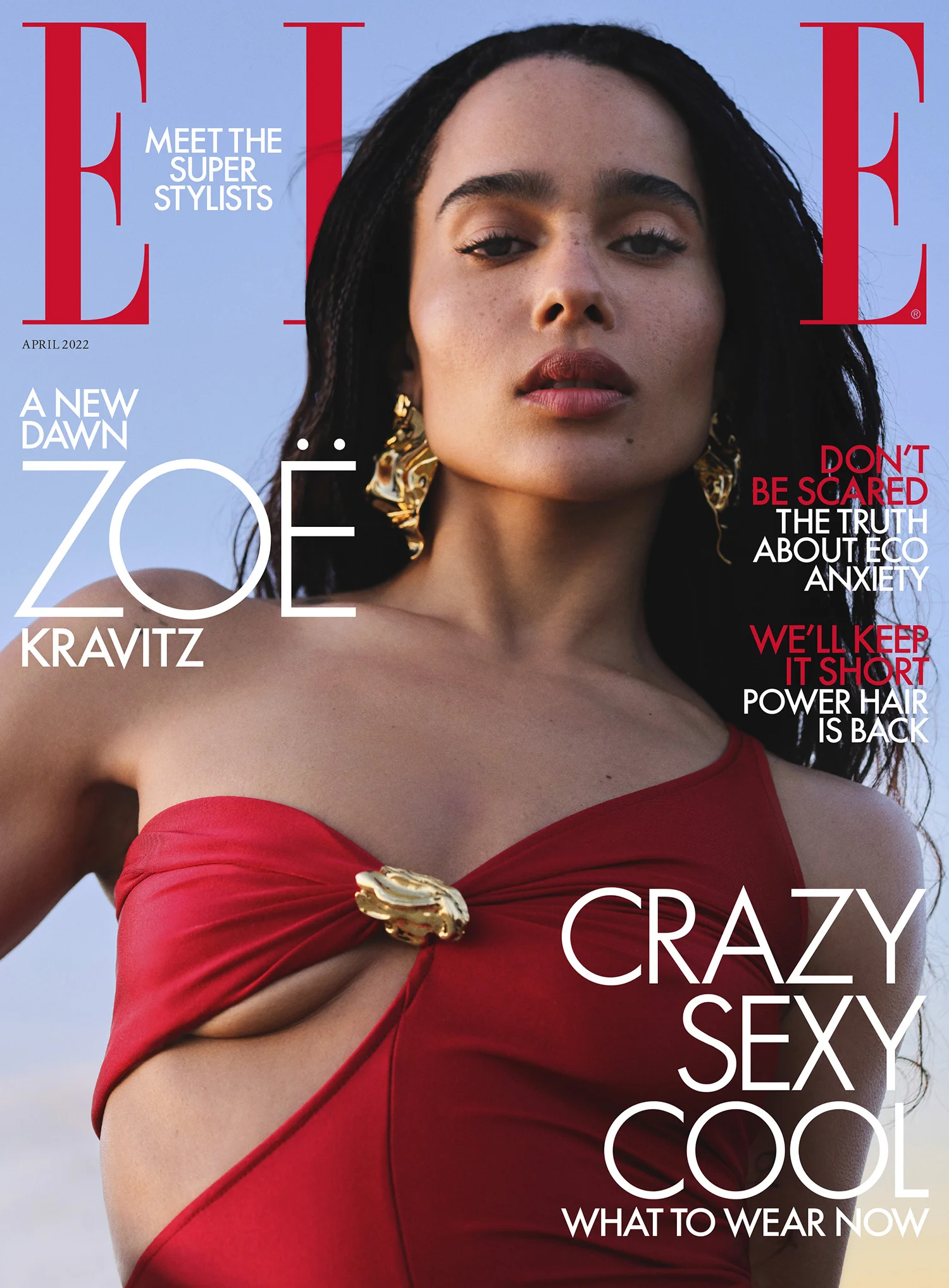 Zoë Kravitz in Saint Laurent on Elle US March 2022 & Elle UK April 2022 covers by Zoey Grossman
