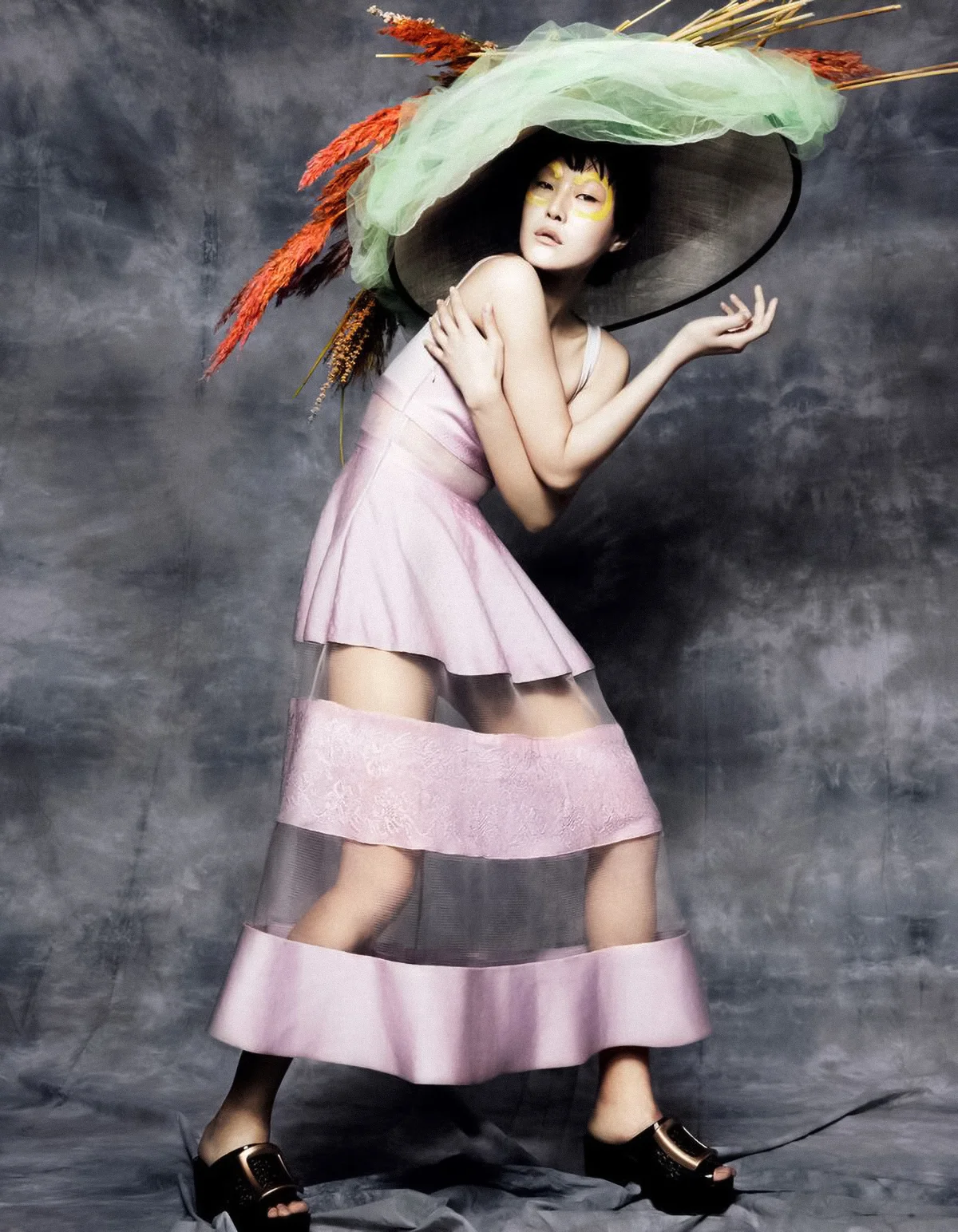 Ajak Deng and Sohyun Jung cover Vogue Portugal April 2022 by Domen & Van de Velde