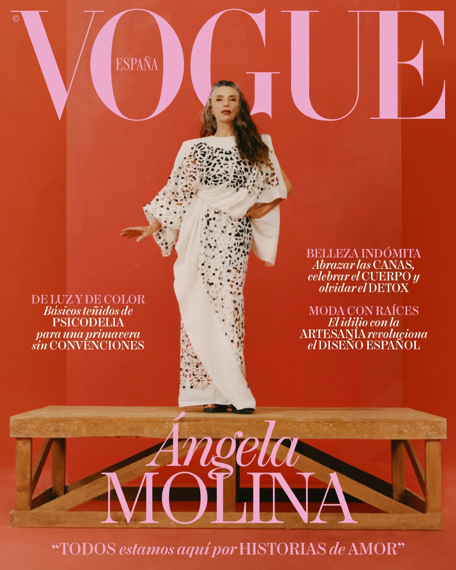 Ángela Molina covers Vogue Spain May 2022 by Camila Falquez
