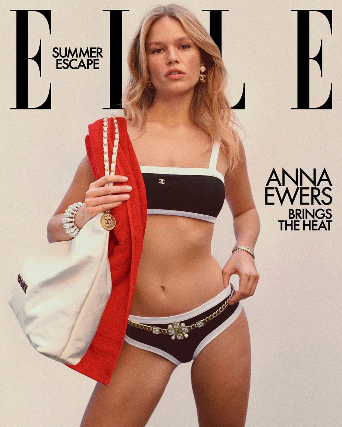 Anna Ewers covers Elle US Summer Escape 2022 by Chris Colls