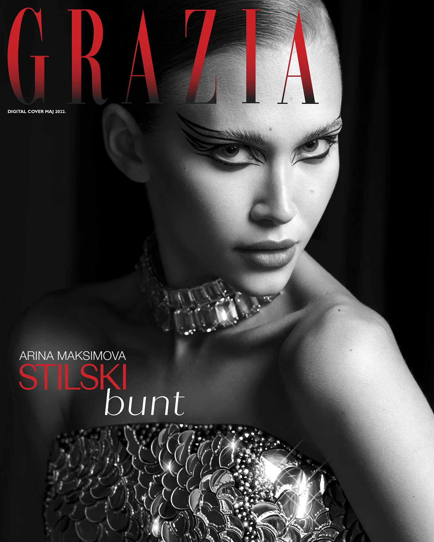 Arina Maksimova covers Grazia Serbia May 2022 Digital Edition by Amer Mohamad