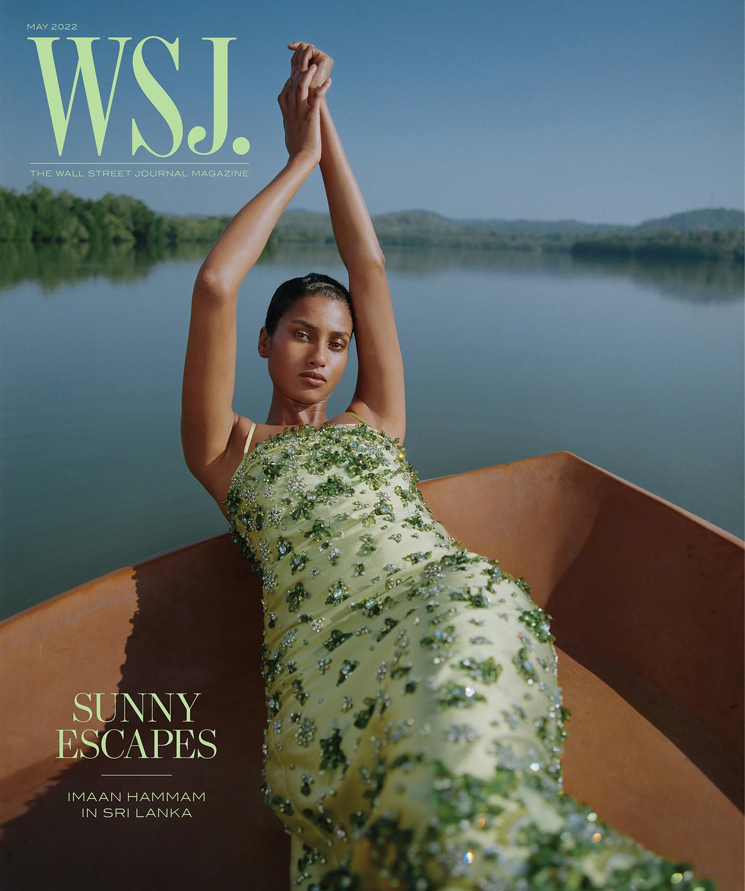 Imaan Hammam covers WSJ. Magazine May 2022 by Nadine Ijewere