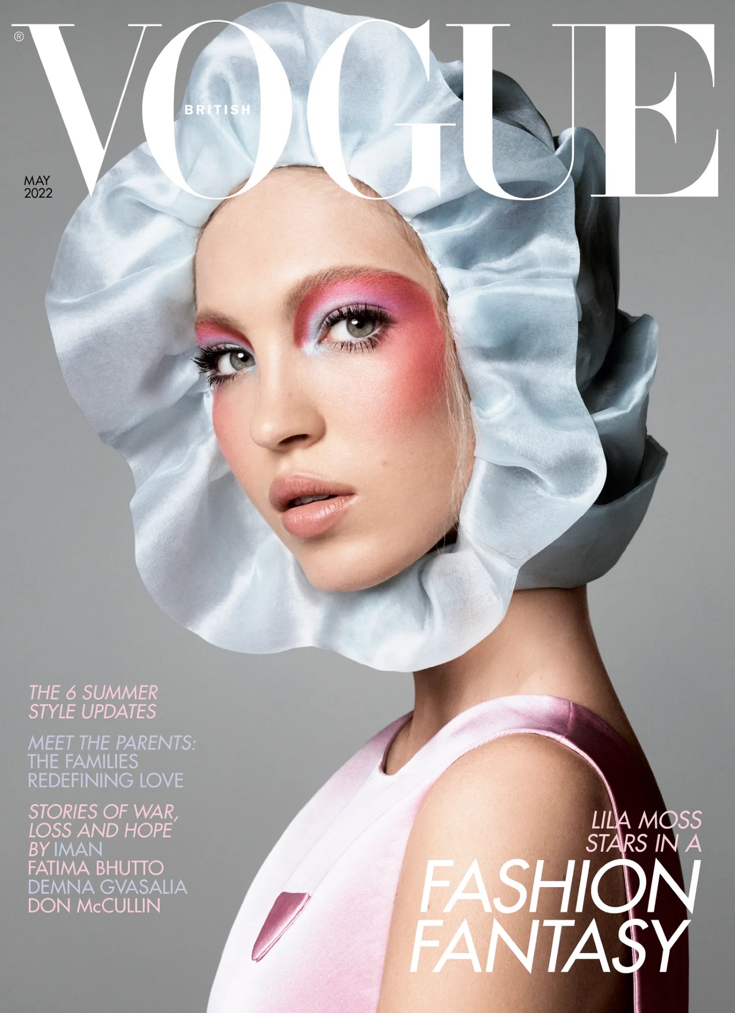 Lila Moss covers British Vogue May 2022 by Steven Meisel