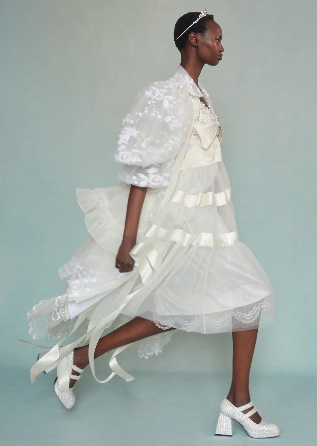 Nyarach Abouch Ayuel covers British Vogue Weddings May 2022 by Emma Tempest
