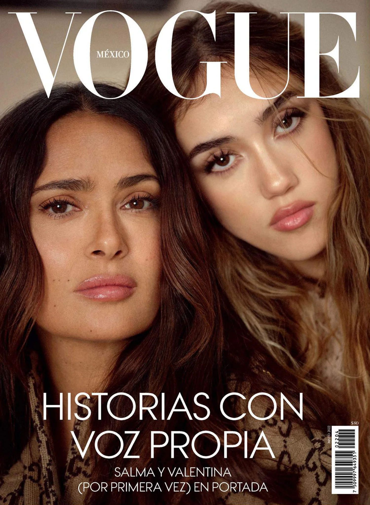 Salma Hayek and Valentina Paloma Pinault cover Vogue Mexico & Latin America May 2022 by Nico Bustos