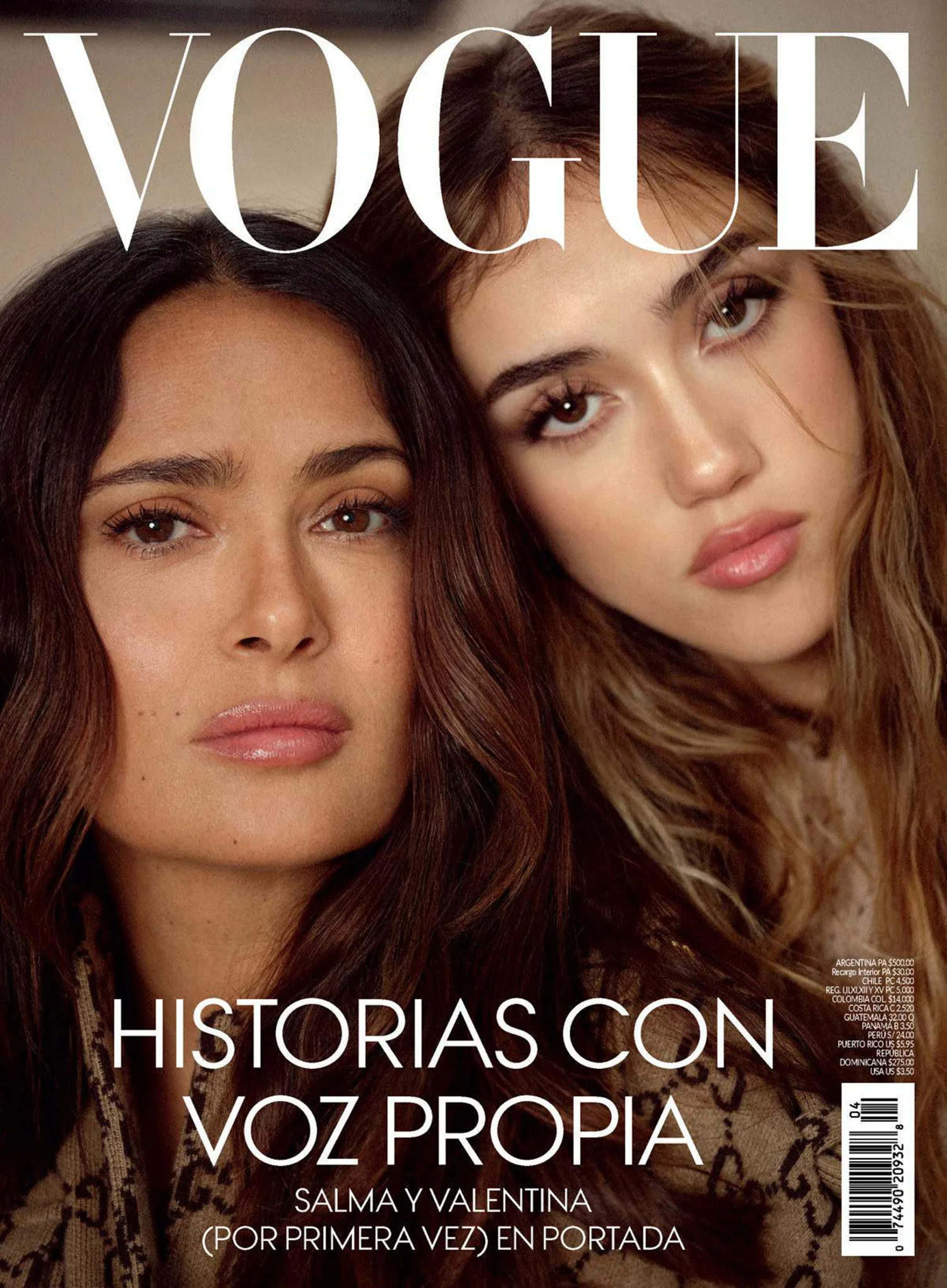 Salma Hayek and Valentina Paloma Pinault cover Vogue Mexico & Latin America May 2022 by Nico Bustos