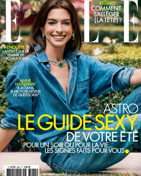 Anne Hathaway covers Elle France June 23rd, 2022 by Liz Collins