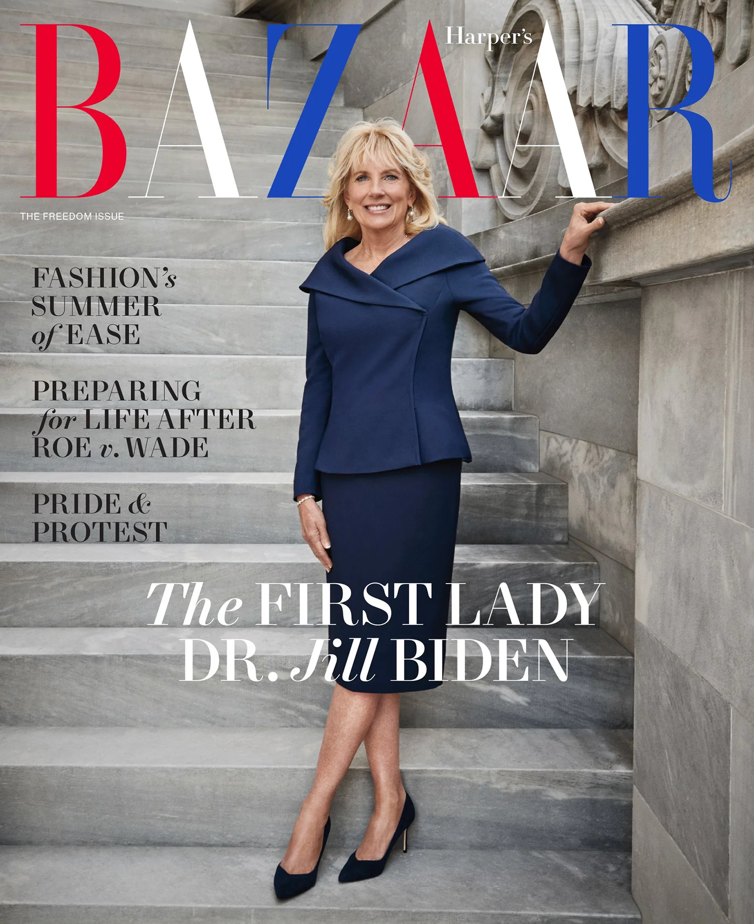 First Lady Dr. Jill Biden covers Harper’s Bazaar US June July 2022 by Cass Bird