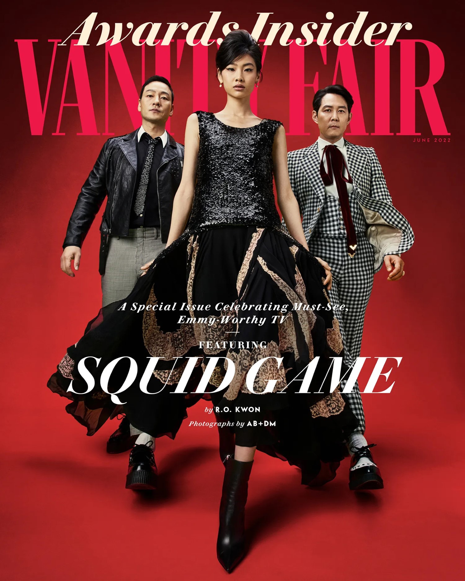 ‘’Squid Game’’ stars Lee Jung Jae, HoYeon Jung and Park Hae Soo cover Vanity Fair June 2022 by AB+DM