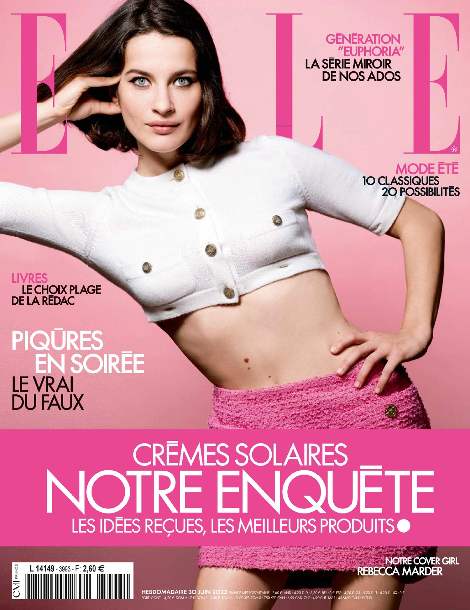 Rebecca Marder covers Elle France June 30th, 2022 by Dant Studio