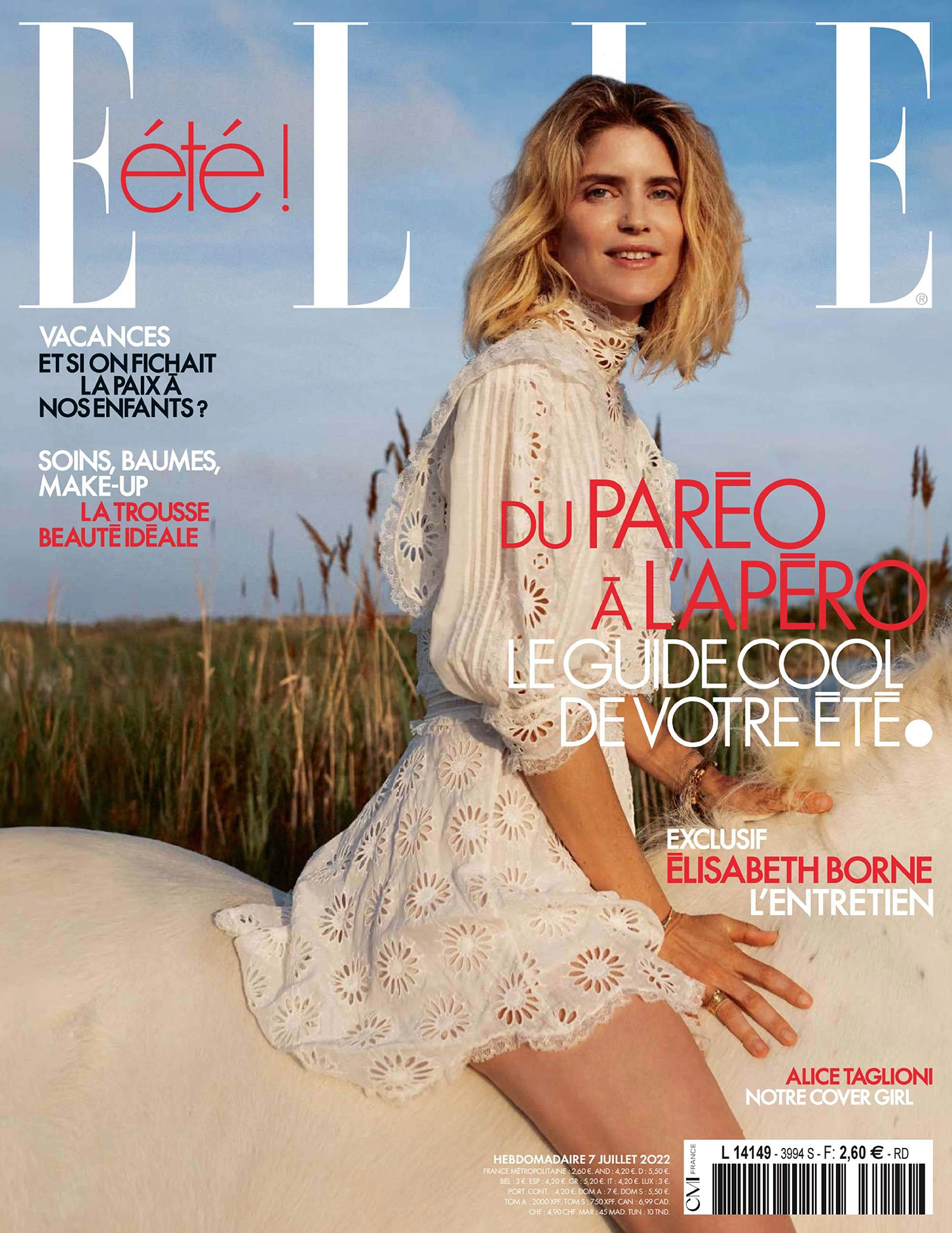 Alice Taglioni covers Elle France July 7th, 2022 by Jan Welters