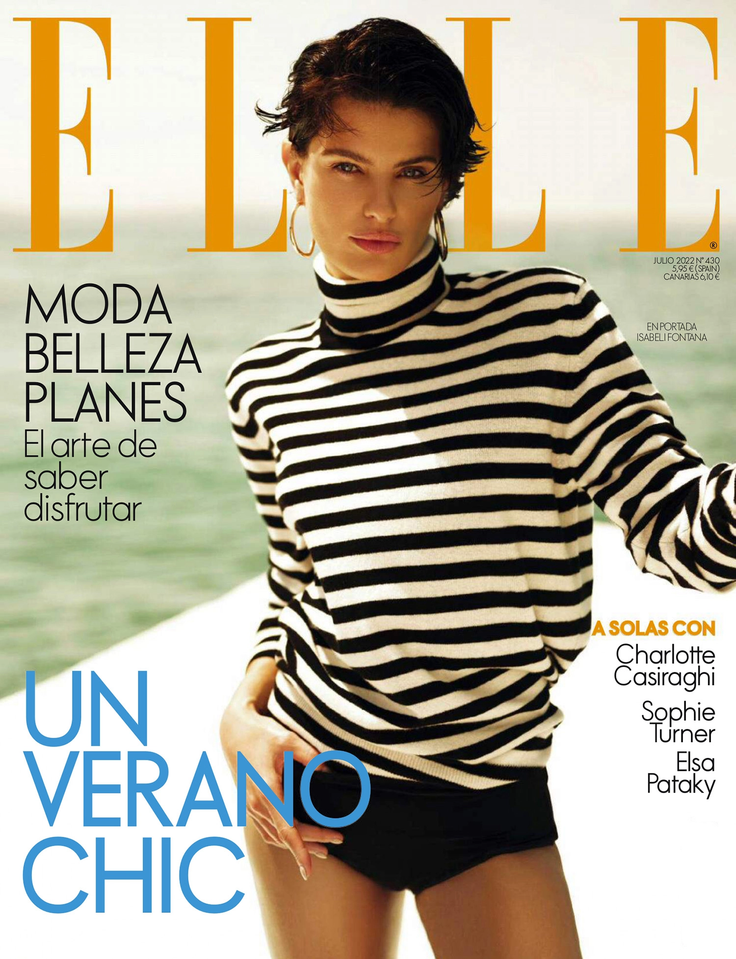 Isabeli Fontana covers Elle Spain July 2022 by Juankr
