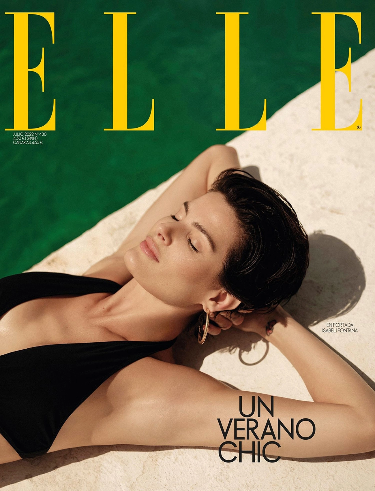 Isabeli Fontana covers Elle Spain July 2022 by Juankr