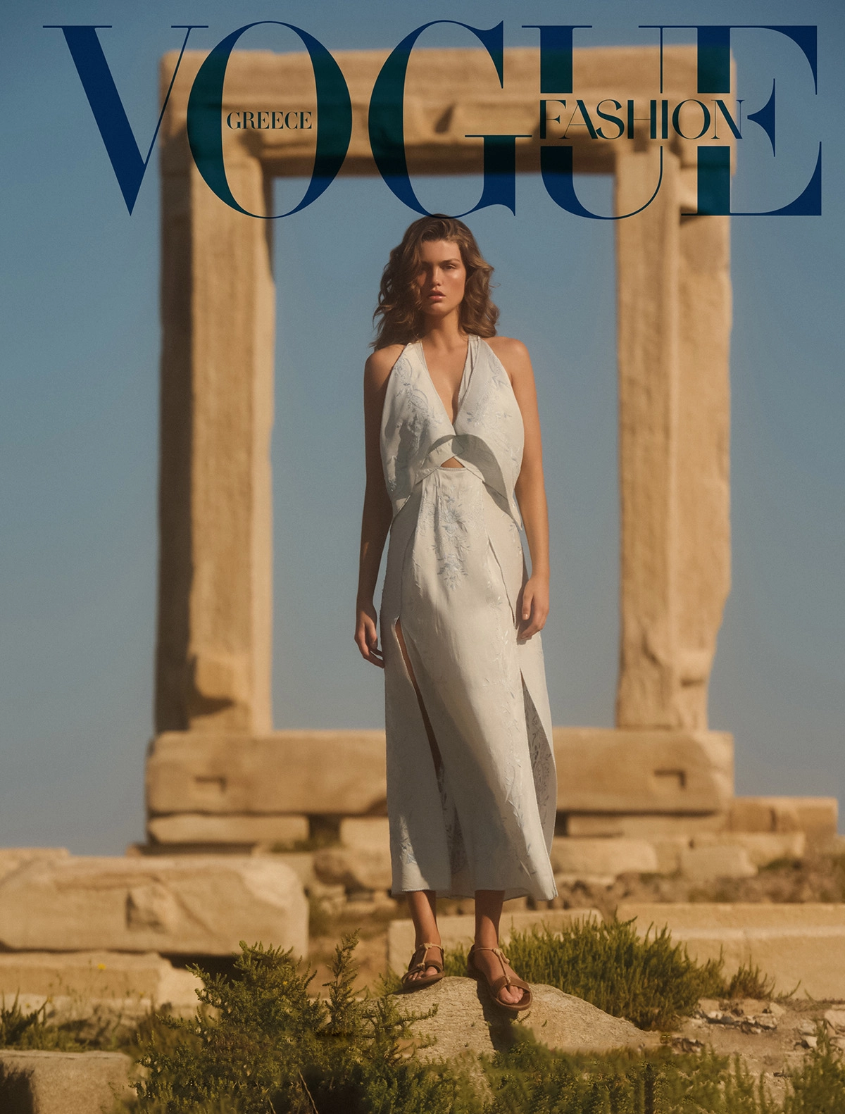 Luna Bijl covers Vogue Greece July August 2022 by Panos Davios