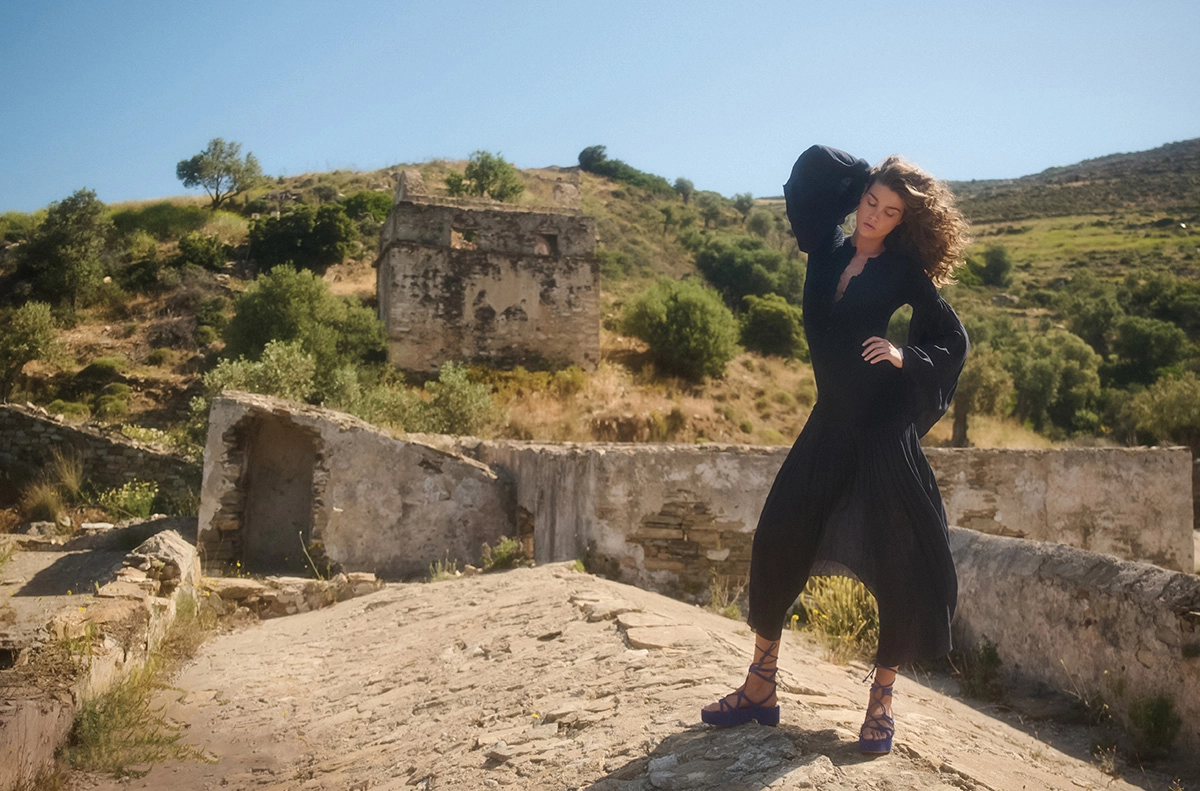 Luna Bijl covers Vogue Greece July August 2022 by Panos Davios
