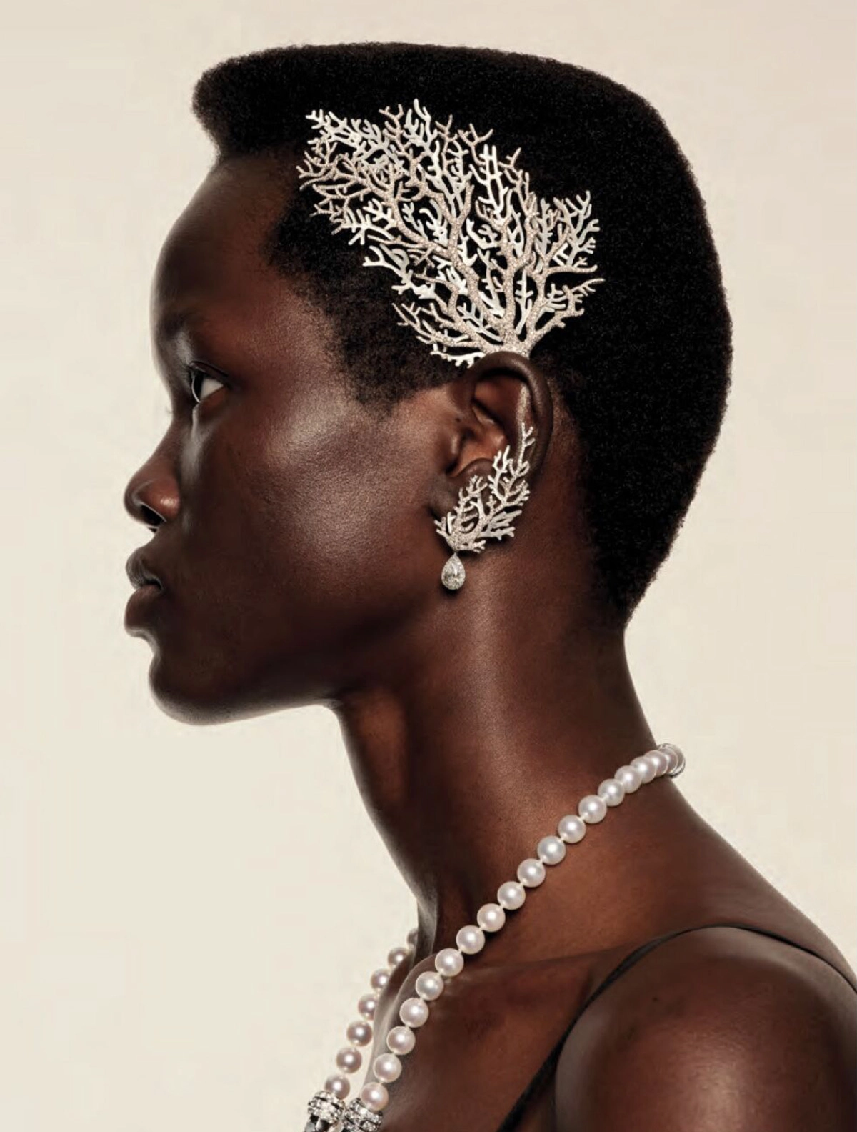 Yilan Hua covers British Vogue Jewellery July 2022 by David Ferrua