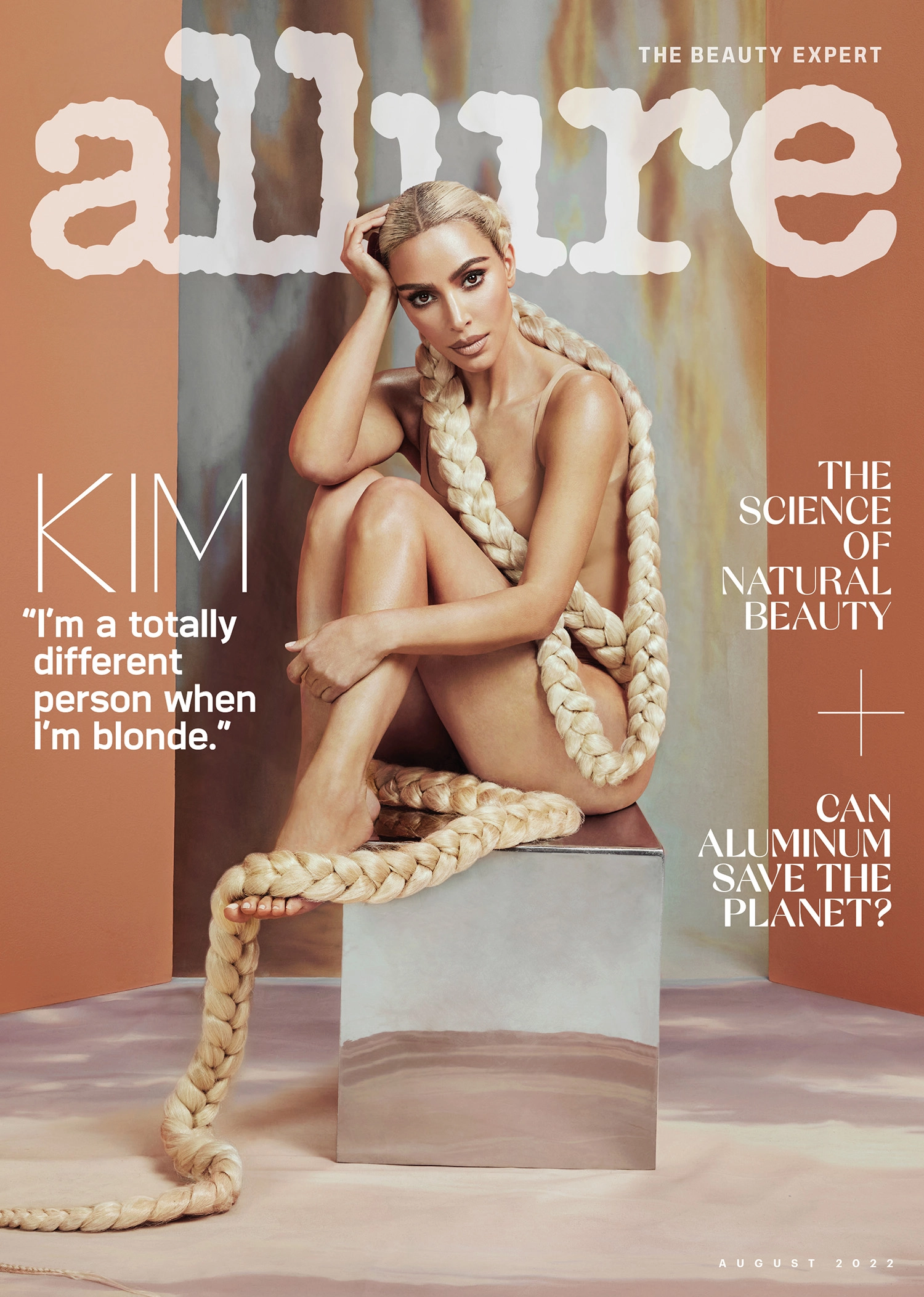 Kim Kardashian covers Allure US August 2022 by Danielle Levitt