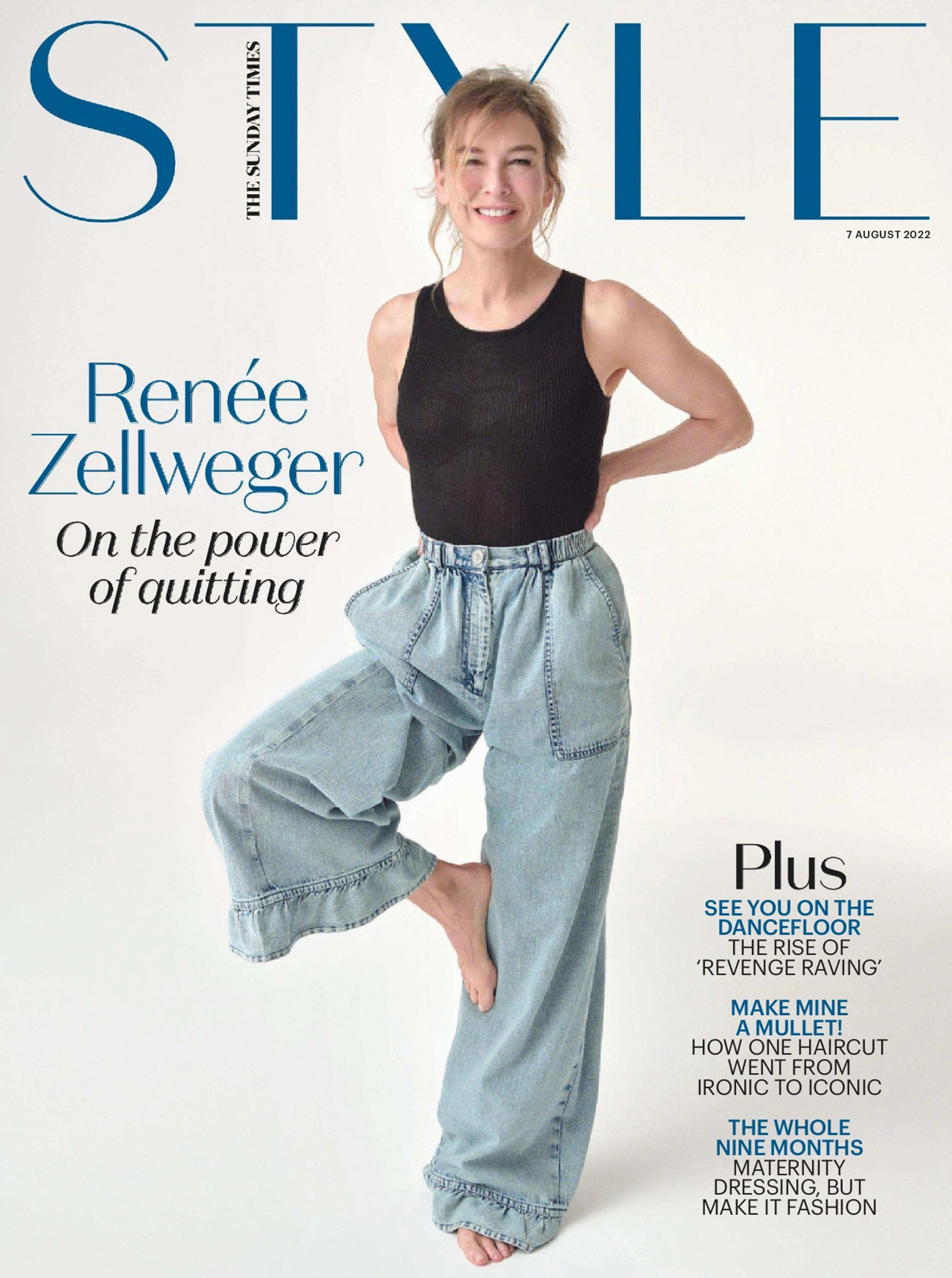 Renée Zellweger covers The Sunday Times Style August 7th, 2022 by Pamela Hanson