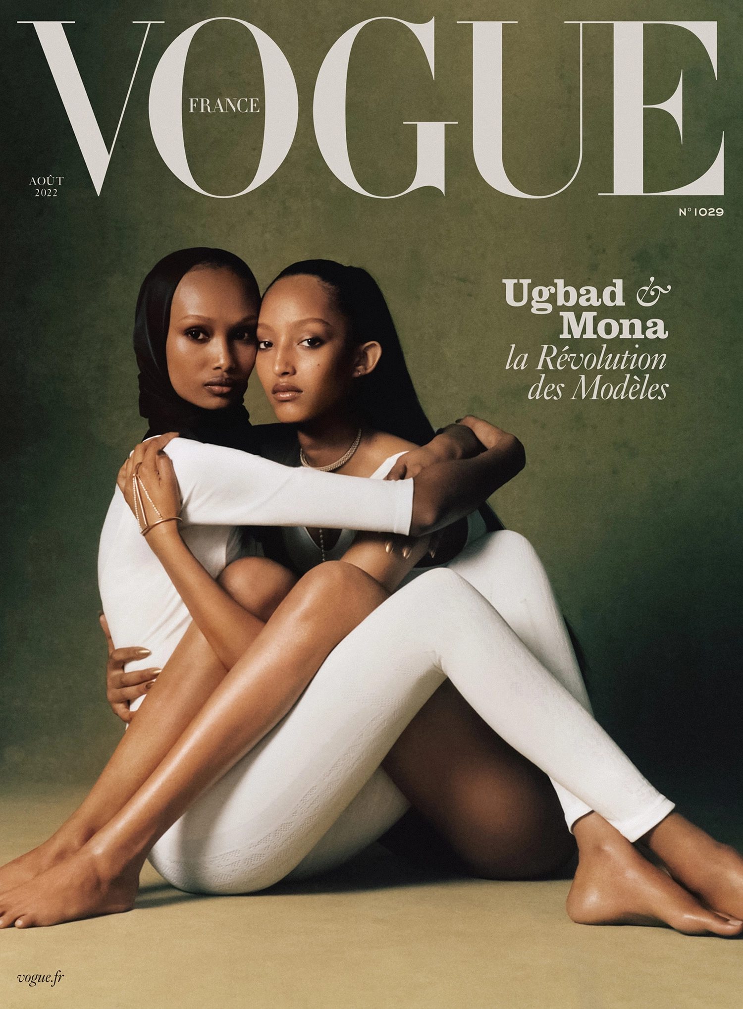 Ugbad Abdi and Mona Tougaard cover Vogue France August 2022 by Luis Alberto Rodriguez