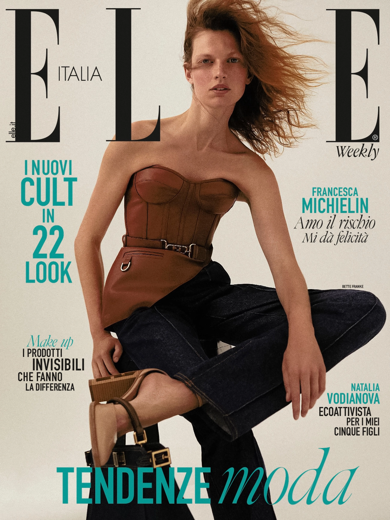 Bette Franke covers Elle Italia September 22nd, 2022 by Xavi Gordo