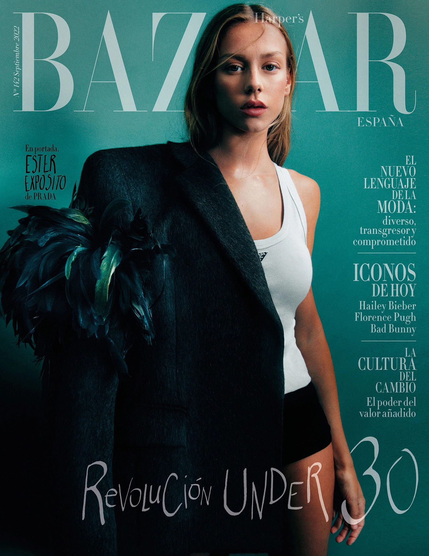 Ester Expósito covers Harper’s Bazaar Spain September 2022 by Javier Biosca