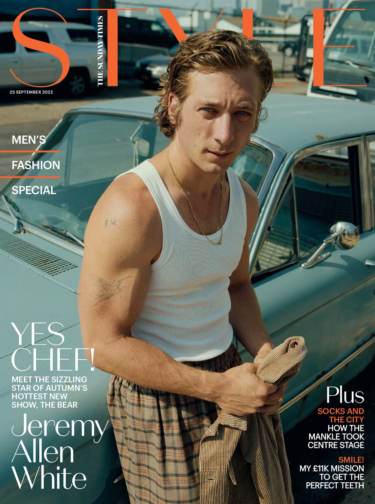 Jeremy Allen White covers The Sunday Times Style September 25th, 2022 by Christopher Anderson