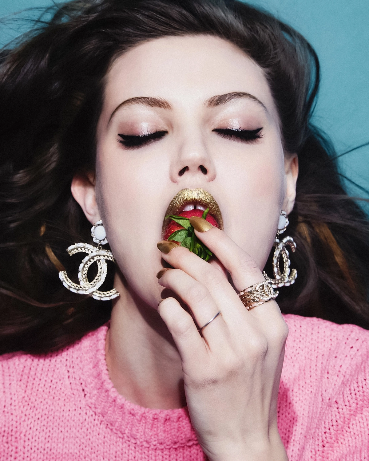 Lindsey Wixson in Chanel on Indie Magazine Spring Summer 2022 by Richie Talboy