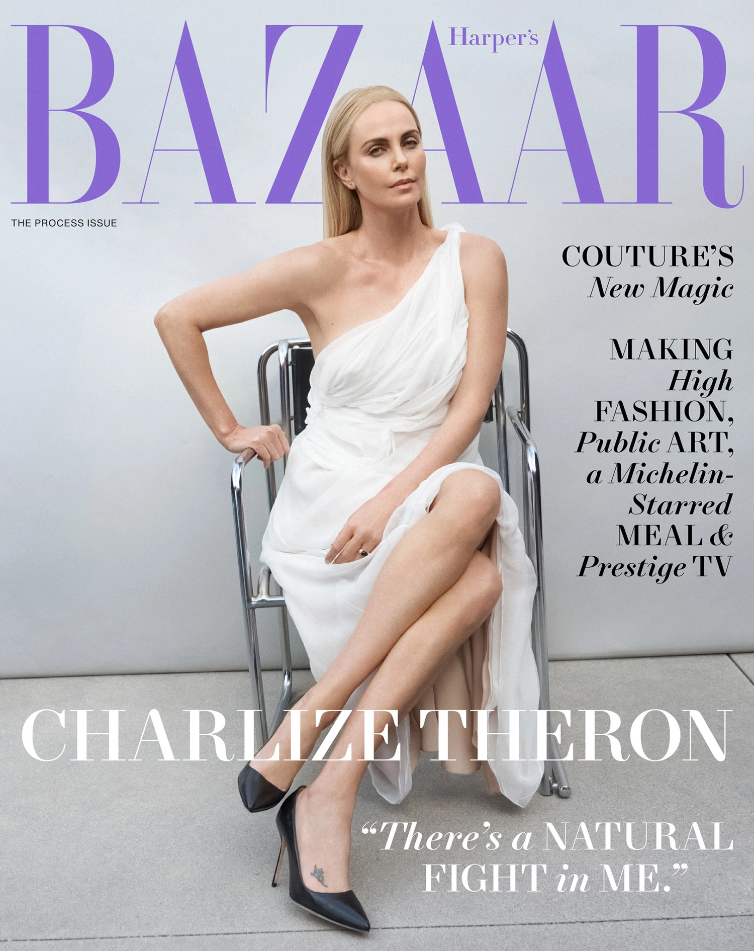 Charlize Theron covers Harper’s Bazaar US October 2022 by Josh Olins