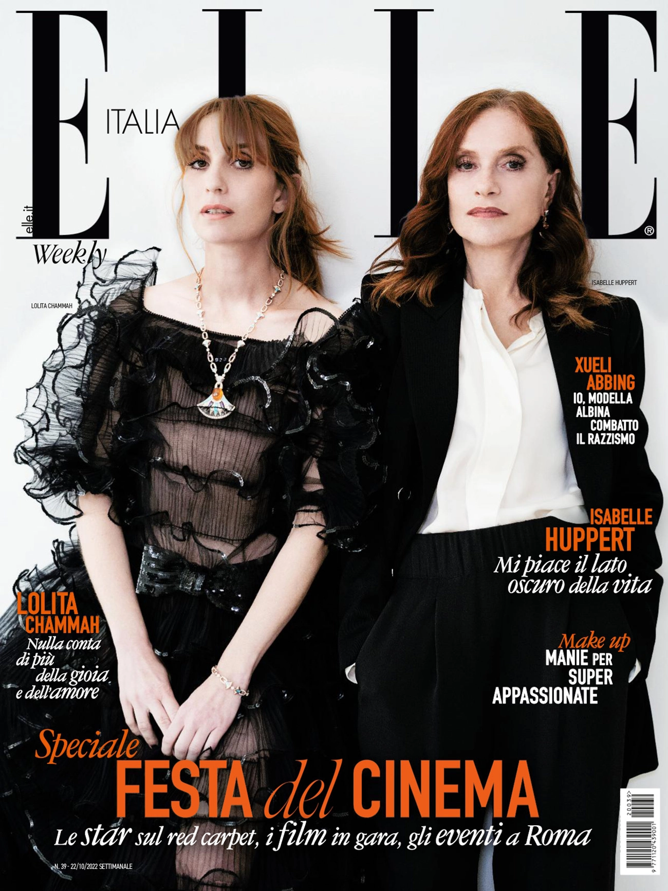 Isabelle Huppert and Lolita Chammah cover Elle Italia October 13th, 2022 by François Rotger