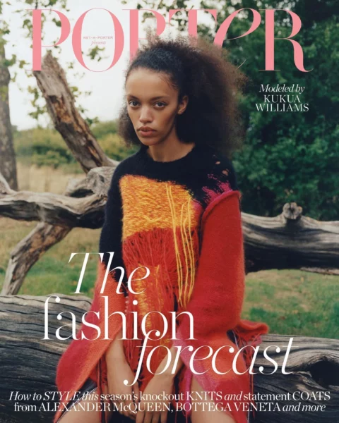 Kukua Williams covers Porter Magazine October 3rd, 2022 by Sam Wilson