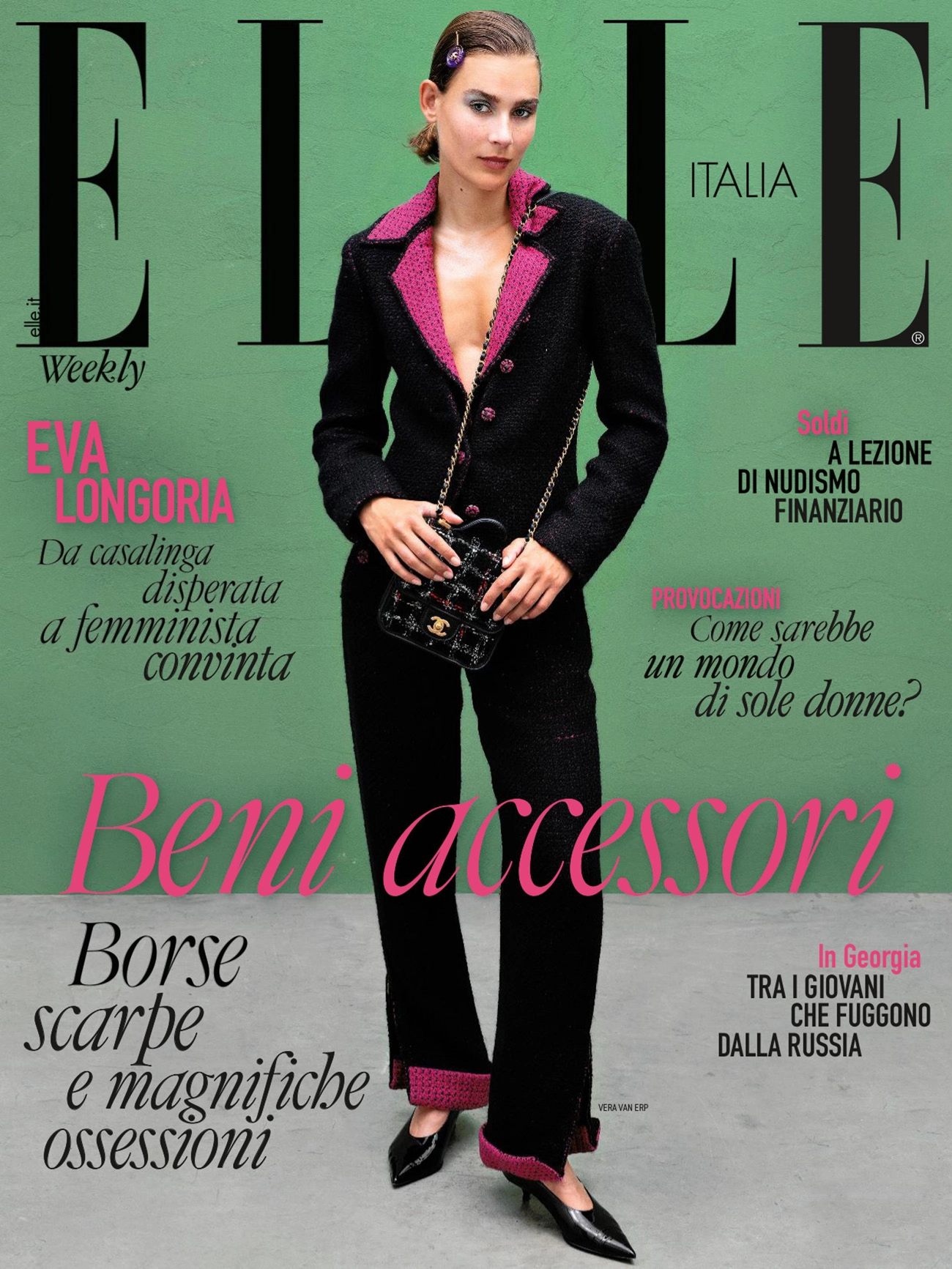 Vera van Erp covers Elle Italia October 6th, 2022 by Kristijan Vojinovic