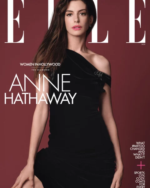 Anne Hathaway covers Elle US November 2022 by Sharif Hamza