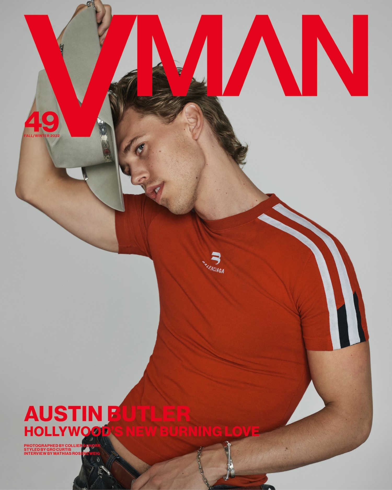 Austin Butler covers VMan Fall/Winter 2022 by Collier Schorr