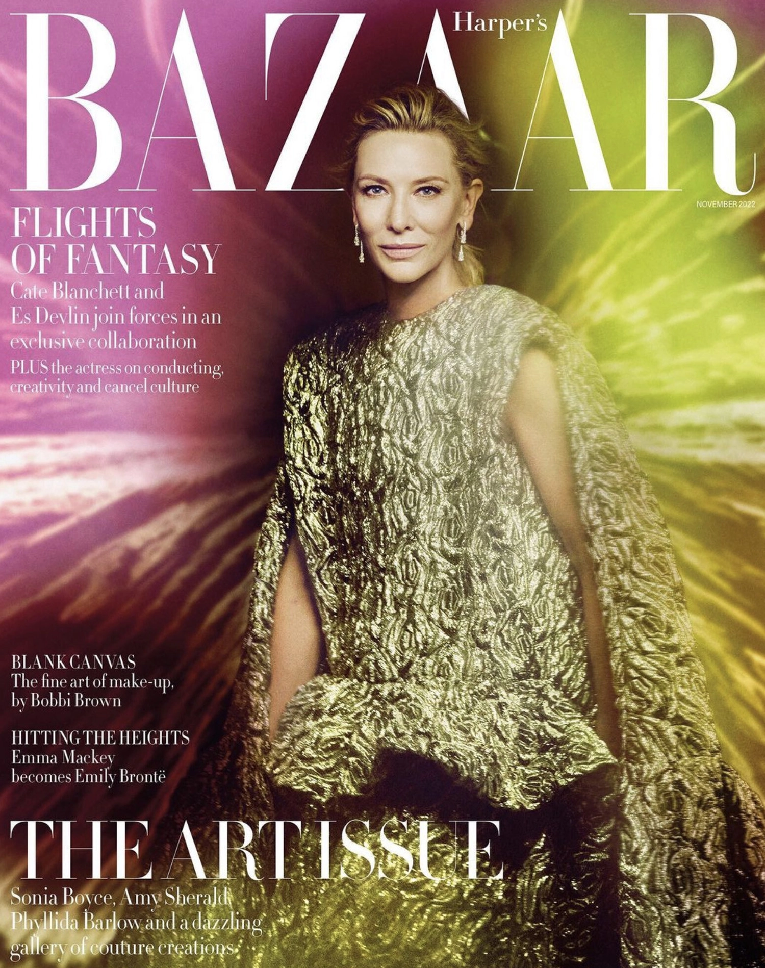 Cate Blanchett covers Harper’s Bazaar UK November 2022 by Kristian Schuller