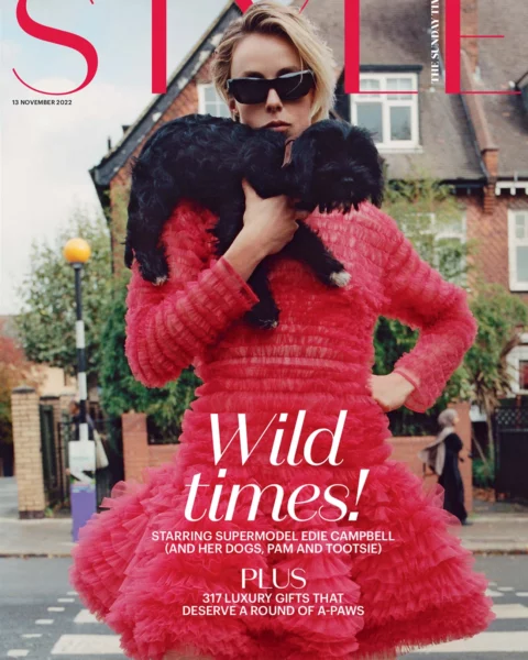 Edie Campbell covers The Sunday Times Style November 13th, 2022 by Misha Taylor
