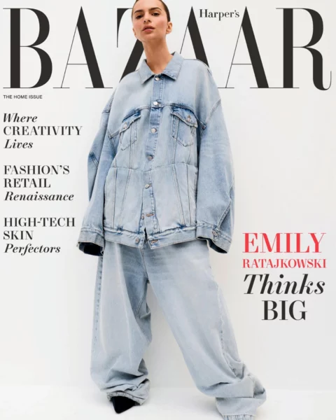 Emily Ratajkowski covers Harper’s Bazaar US November 2022 by Amy Troost