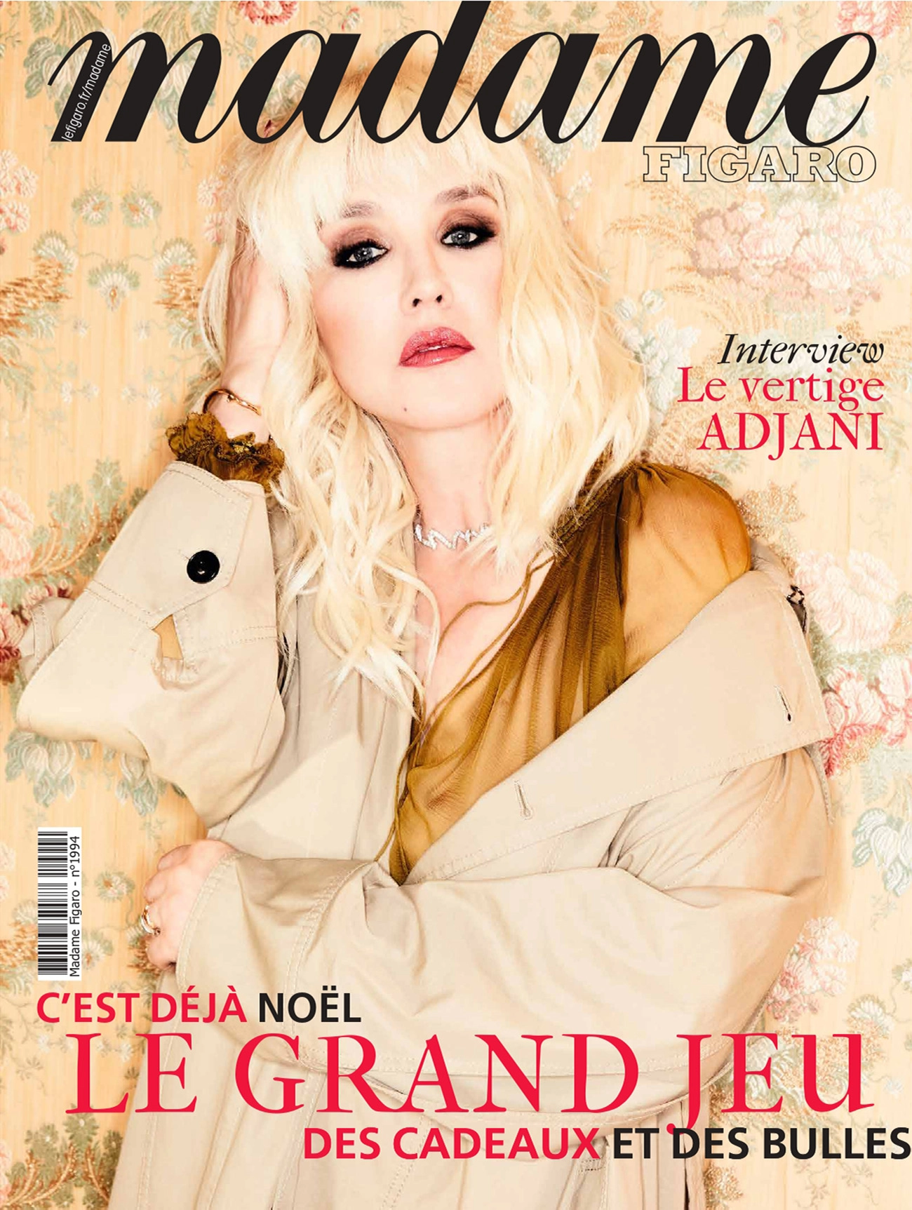 Isabelle Adjani covers Madame Figaro November 11th, 2022 by Esther Haase