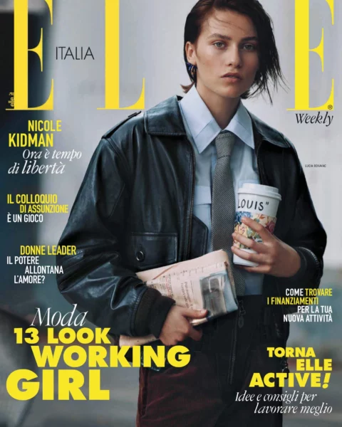 Lucia Bekavac covers Elle Italia November 3rd, 2022 by Adriano Russo
