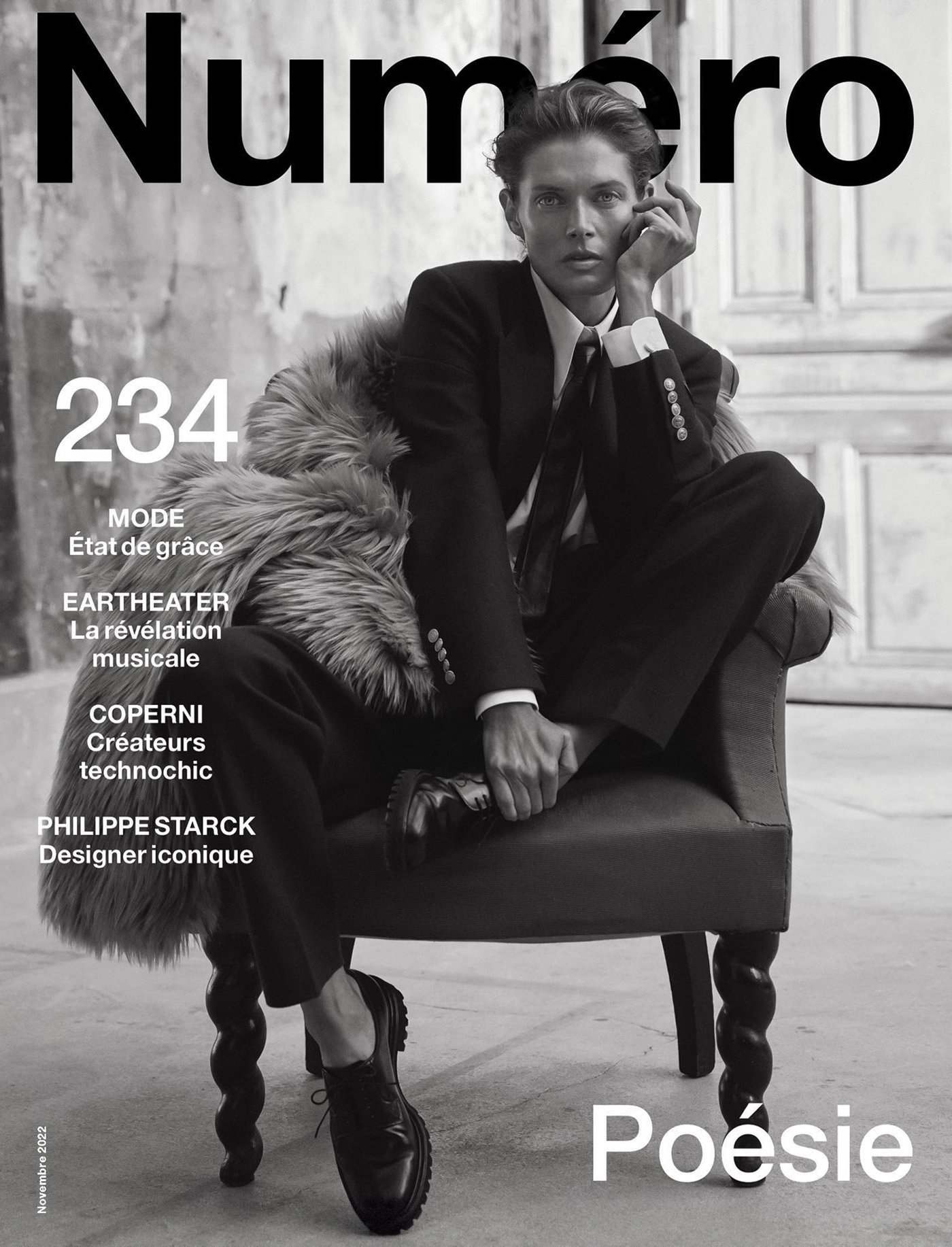 Małgosia Bela covers Numéro November 2022 by Greg Kadel
