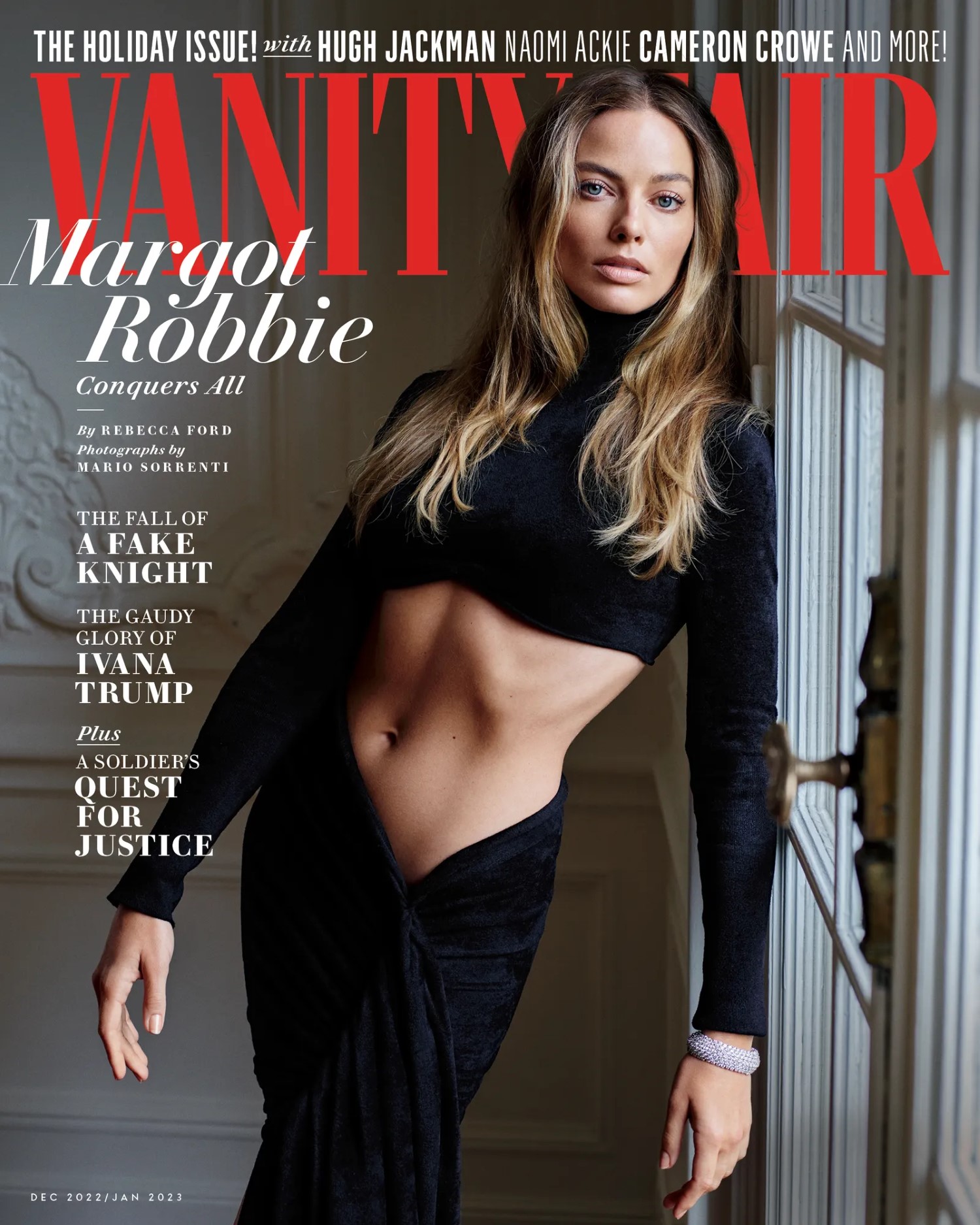 Margot Robbie covers Vanity Fair December 2022 January 2023 by Mario Sorrenti
